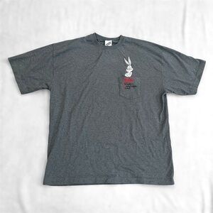Vintage Looney Tunes Bugs Bunny Shirt Embroidered Pocket Mens Size XL 2000